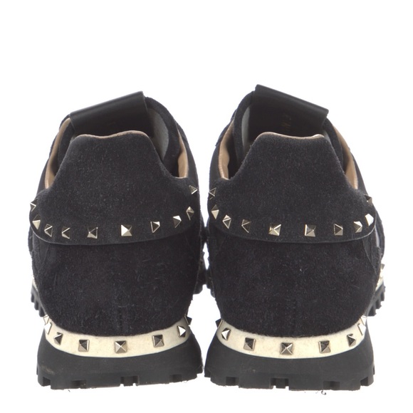 Valentino Rockstud Rockrunner Black Camo Pattern Sneaker Size 39 / 9 - Picture 6 of 13